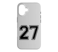 Custodia per iPhone 16 Numero Venti Sette #27 Uniforme Squadra Sportiva Compleanno 27