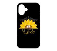 Custodia per iPhone 16 Nurse Gifts - Girasole Nurses Heartbeat Nursing RN Day