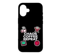 Custodia per iPhone 16 Nurse Life Chaos Coffee Repeat ER Medical