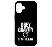 Custodia per iPhone 16 Obbedisci alla gravità È la legge Divertente Scienza Nerd