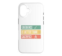 Custodia per iPhone 16 Obedience is better than sacrifice Relationship VS Religion