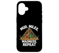 Custodia per iPhone 16 Obstacle Course Racing Mud Miles Madness Repeat