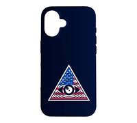 Custodia per iPhone 16 Occhio dentro USA Flag Piramide - All-Seeing Eye Conspiracy
