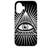 Custodia per iPhone 16 Occhio onnivista, simbolo, piramide, Dio, massone, stella