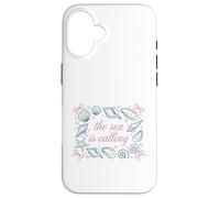 Custodia per iPhone 16 Ocean Seashell Starfish Il mare chiama citazione