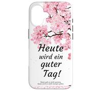 Custodia per iPhone 16 Oggi è una bella giornata, soddisfazione, tedesco