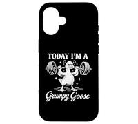 Custodia per iPhone 16 Oggi sono un'oca Grumpy Goose Gym Pun Weightlifting