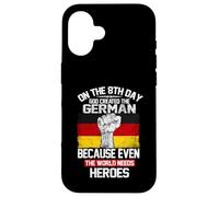 Custodia per iPhone 16 On The Eighth Day God Created The German Pride Heroes