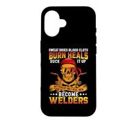 Custodia per iPhone 16 Only Real Men Become Welders Funny Welder Welding