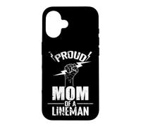 Custodia per iPhone 16 Orgogliosa mamma di un Lineman Support