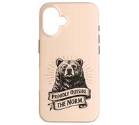 Custodia per iPhone 16 Orgogliosamente al di fuori della norma orso individualità pensatore
