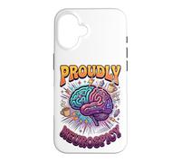 Custodia per iPhone 16 Orgogliosamente Neurospicy Cervello Colorato ADHD Neurodiversità Gioia