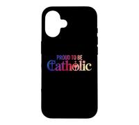 Custodia per iPhone 16 Orgoglioso di essere Cattolica Eucaristia Crocifisso Fede cristiana