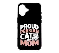 Custodia per iPhone 16 Orgoglioso gatto persiano mamma carino gattini persiani