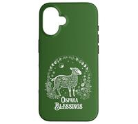 Custodia per iPhone 16 Ostara Blessings Pagan Spring Lamb Floral Moon Ostara