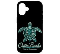 Custodia per iPhone 16 Outer Banks Mandala Turtle Spiaggia tropicale della Carolina