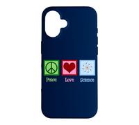 Custodia per iPhone 16 Pace Amore Scienza Insegnante Scienziato Carino