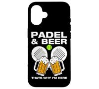 Custodia per iPhone 16 Padel & Beer divertente padel ball giocatore