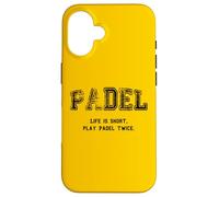 Custodia per iPhone 16 Padel, La vita è breve Gioca a Padel due volte