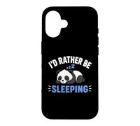 Custodia per iPhone 16 Panda Sleep Funny Nap Humor Lazy I'd Rather Be Sleeping
