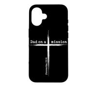 Custodia per iPhone 16 Papà In Missione Cristiano Papà Proverbi Croce Religione Papa