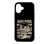 Custodia per iPhone 16 Parco nazionale Badlands Vintage Retro Adventure Design