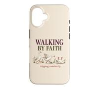 Custodia per iPhone 16 Passeggiando per fede Christian Goose Divertente Religioso