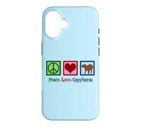 Custodia per iPhone 16 Peace Love Capibara Carino Capibara