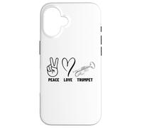 Custodia per iPhone 16 Peace Love Trumpet Proud Uomo Donna Trumpeter