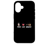 Custodia per iPhone 16 Peace Love Ukulele Musicisti Divertenti Ukulele Per Un Uke Giocatore