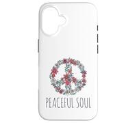 Custodia per iPhone 16 Peaceful Soul Nature Inspired Aesthetic Graphic Floral Sign