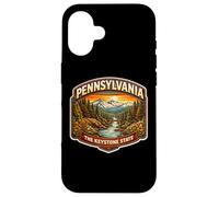 Custodia per iPhone 16 Pennsylvania The Keystone State Souvenir Memorabilia dei visitatori