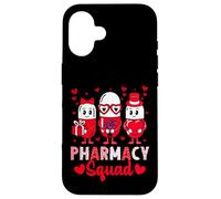 Custodia per iPhone 16 Pharmacy Squad Funny Valentine's Day Pharmacist Technician