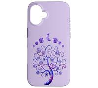 Custodia per iPhone 16 Phases Moon & Tree of Life Fasi Lunari Albero Rosa Della