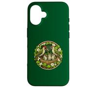 Custodia per iPhone 16 Picchio verde uccello birdwatcher primavera uccello canoro pulcino