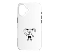 Custodia per iPhone 16 Pickleball Girl Stickfigure Cute Funny Pickleball