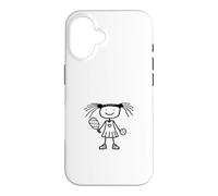Custodia per iPhone 16 Pickleball Girl Stickfigure Cute Funny Pickleball