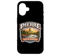 Custodia per iPhone 16 Pierre South Dakota Souvenir Città Stato Capitale Vintage