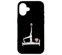 Custodia per iPhone 16 Pilates vino Reformer Pilates con scimmia