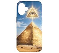 Custodia per iPhone 16 Piramide mistica simbolo occhio deserto antico mistero grafico