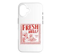 Custodia per iPhone 16 Pizza Satan "Fresh Hell" Satan Occult Satanic Lucifer