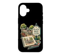 Custodia per iPhone 16 PLAZA PAGE CLUB Quaderno Piazza Matita