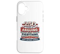 Custodia per iPhone 16 Plus 250 anni di discutere su tutto Buon compleanno America