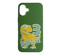 Custodia per iPhone 16 Plus 3 ANNI DINO ROAR DINOSAURIER 3° COMPLEANNO