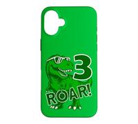 Custodia per iPhone 16 Plus 3 ANNI DINO ROAR DINOSAURIER 3° COMPLEANNO