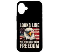 Custodia per iPhone 16 Plus 4th July US Flag Meme Looks Like You Could Use Some Freedom