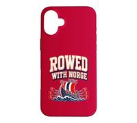Custodia per iPhone 16 Plus A remi con la nave vichinga norvegese Norvegia Longship Norse Heritage