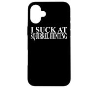 Custodia per iPhone 16 Plus Abbigliamento da caccia scoiattolo | Divertente design dei cacciatori incredibili