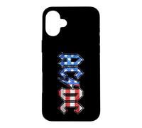 Custodia per iPhone 16 Plus AC/DC Old Glory Bandiera Americana Logo
