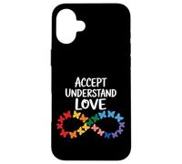 Custodia per iPhone 16 Plus Accetta Comprendi Amore Consapevolezza Autismo Infinity Butterfly